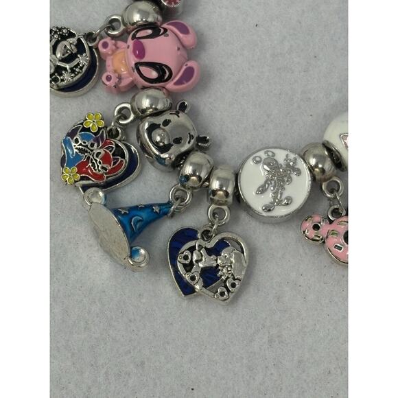 Enamel Bead Bracelet Lilo Stitch Mickey Disney Inspired Charm for Women - Picture 3 of 7